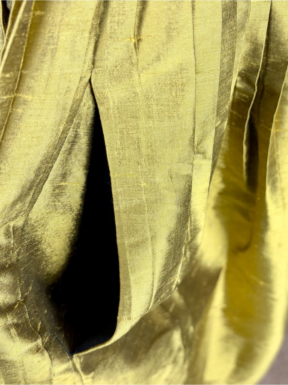 Anthropologie 100% Silk mustard Harlyn Lillie dress Size M with Pockets. - Picture 6 of 11
